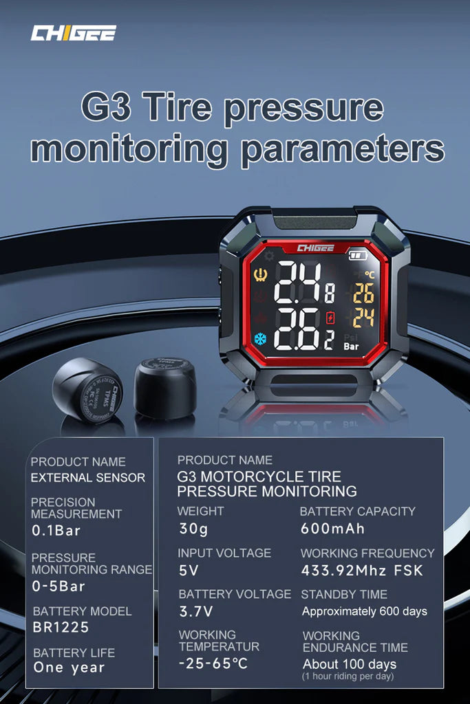 Monitor de pressão dos pneus wireless